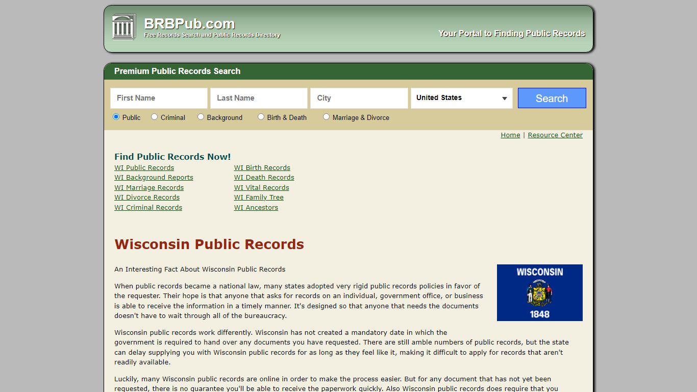 Free Wisconsin Public Records | Search Criminal and Civil ...