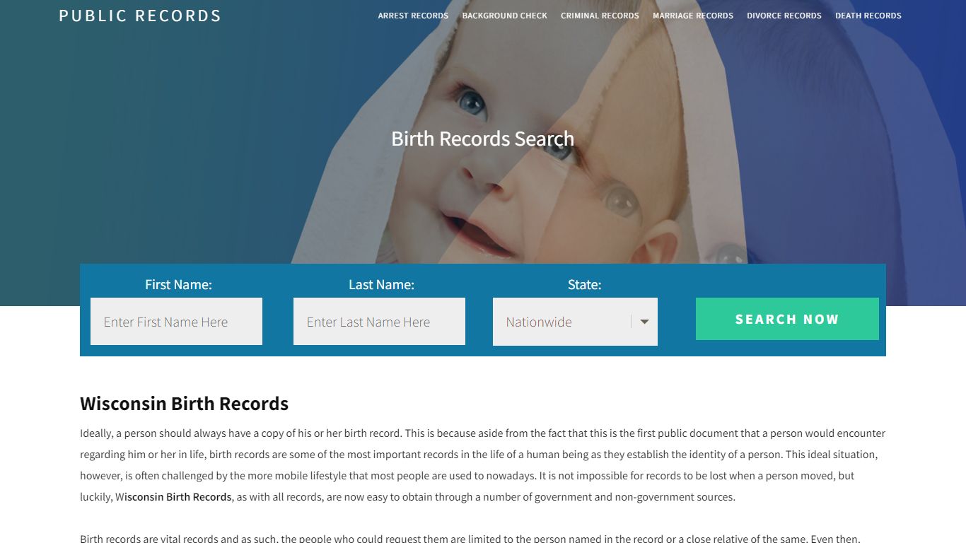 Wisconsin Birth Records | Enter Name and Search. 14Days Free